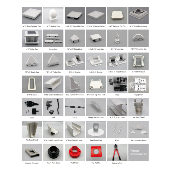 PVCフェンスパネルアクセサリー